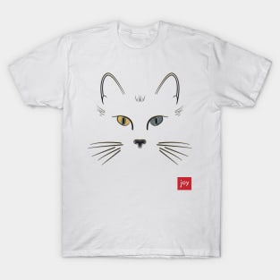 Heterochromia Joy Cat [dark] T-Shirt